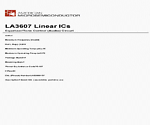 LA3607 datasheet & application notes - Datasheet Archive